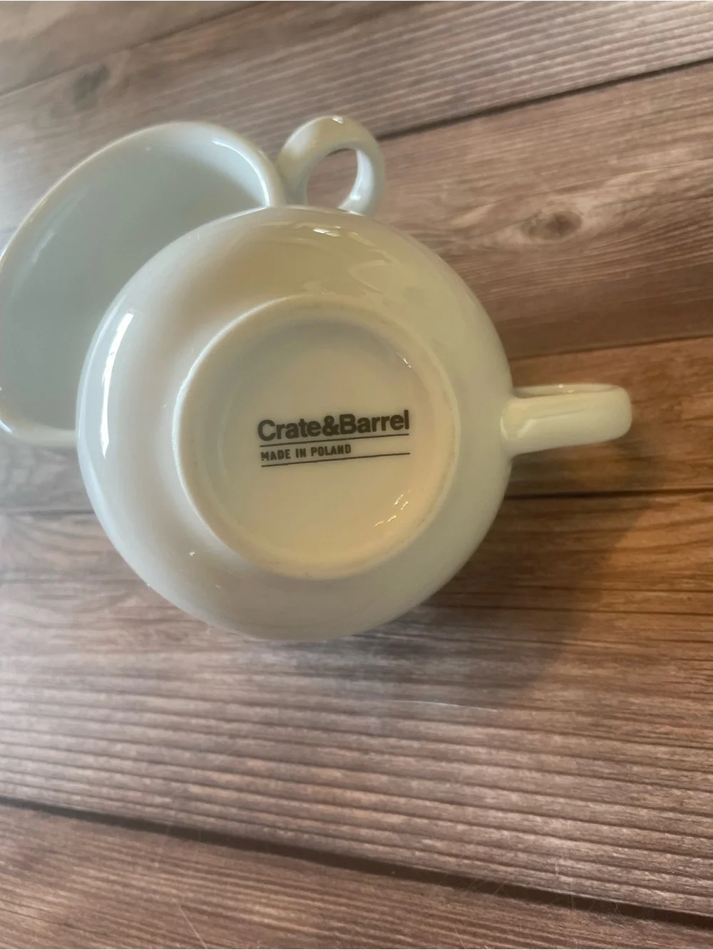 Crate & Barrel porcelain mugs ~ Set of 2
